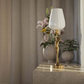 Veioze - Lampa de masa figura feminina din alama Donne