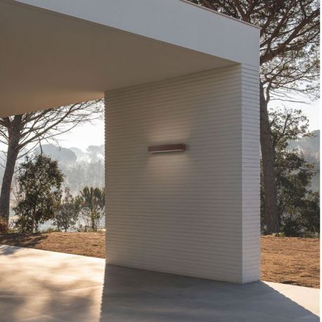 Aplice - Aplica exterior corten liniara 38cm IP65 LED CCT PRISMATIC