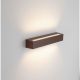 Aplice - Aplica exterior corten liniara 38cm IP65 LED CCT PRISMATIC