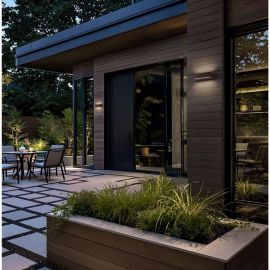 Aplice - Aplica exterior corten liniara 22cm IP65 LED CCT PRISMATIC