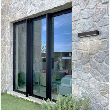 Aplice - Aplica exterior neagra liniara 38cm IP65 LED CCT PRISMATIC