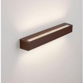 Aplice - Aplica exterior corten liniara 50cm IP65 LED CCT PRISMATIC