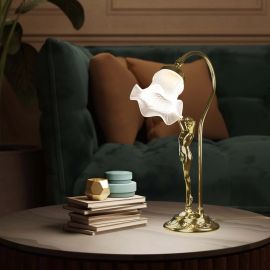 Veioze - Lampa de masa figura feminina din alama Donne