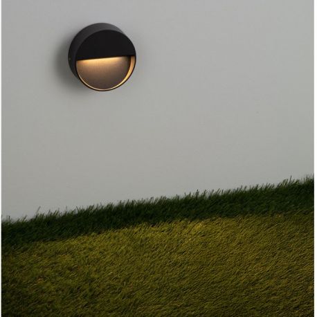 Aplice - Mini Aplica perete exterior IP65, LED CCT Sete negru 10cm