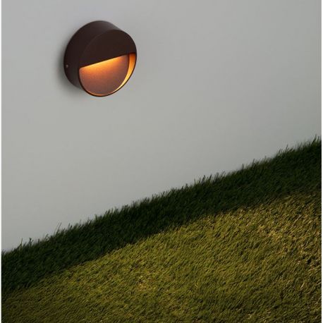 Aplice - Mini Aplica perete exterior IP65, LED CCT Sete corten 10cm