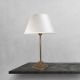 Veioze - Veioza, Lampa de masa cu abajur elegant Ivory Striped Medium
