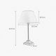 Veioze - Veioza, Lampa de masa cu abajur elegant Ivory Striped Medium