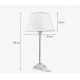 Veioze - Veioza, Lampa de masa cu abajur elegant Ivory Striped Large