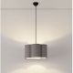 Pendule, Lustre suspendate - Lustra suspendata cu abajur textil gri BLOOSY