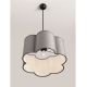 Pendule, Lustre suspendate - Lustra suspendata cu abajur textil gri BLOOSY
