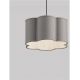 Pendule, Lustre suspendate - Lustra suspendata cu abajur textil gri BLOOSY
