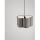Pendule, Lustre suspendate - Lustra suspendata cu abajur textil gri BLOOSY