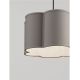 Pendule, Lustre suspendate - Lustra suspendata cu abajur textil gri BLOOSY