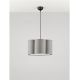 Pendule, Lustre suspendate - Lustra suspendata cu abajur textil gri BLOOSY