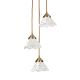 Pendule, Lustre suspendate - Lustra din alama cu 3 pendule ceramice Zefira