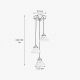 Pendule, Lustre suspendate - Lustra din alama cu 3 pendule ceramice Zefira