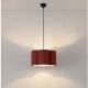 Pendule, Lustre suspendate - Lustra suspendata cu abajur textil rosu maroniu BLOOSY