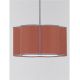 Pendule, Lustre suspendate - Lustra suspendata cu abajur textil rosu maroniu BLOOSY