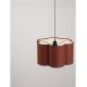 Pendule, Lustre suspendate - Lustra suspendata cu abajur textil rosu maroniu BLOOSY