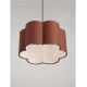 Pendule, Lustre suspendate - Lustra suspendata cu abajur textil rosu maroniu BLOOSY