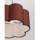 Pendule, Lustre suspendate - Lustra suspendata cu abajur textil rosu maroniu BLOOSY