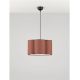 Pendule, Lustre suspendate - Lustra suspendata cu abajur textil rosu maroniu BLOOSY
