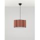 Pendule, Lustre suspendate - Lustra suspendata cu abajur textil rosu maroniu BLOOSY