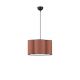 Pendule, Lustre suspendate - Lustra suspendata cu abajur textil rosu maroniu BLOOSY