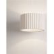 Pendule, Lustre suspendate - Lustra suspendata cu abajur din in alb Nos