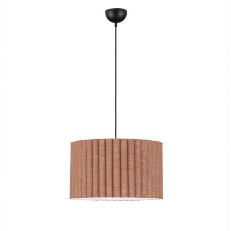 Pendule, Lustre suspendate - Lustra suspendata cu abajur din in cafeniu Nos