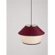 Pendule, Lustre suspendate - Lustra cu abajur stratifiat catifea Burgundy cu hartie naturala VELISS