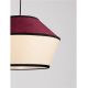Pendule, Lustre suspendate - Lustra cu abajur stratifiat catifea Burgundy cu hartie naturala VELISS