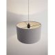 Pendule, Lustre suspendate - Lustra suspendata cu abajur gri SYRIN