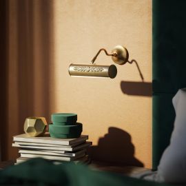 Aplice oglinda, tablou - Aplica de perete oglinda sau tablou, alama personalizabila Picture Light 20cm