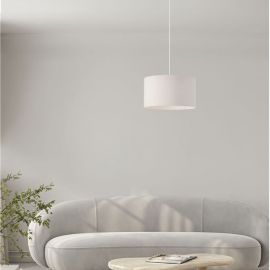 Pendule, Lustre suspendate - Lustra suspendata cu abajur alb SYRIN