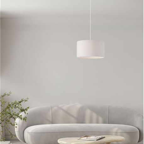 Pendule, Lustre suspendate - Lustra suspendata cu abajur alb SYRIN