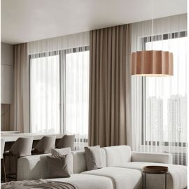 Pendule, Lustre suspendate - Lustra suspendata cu abajur cafeniu Alve