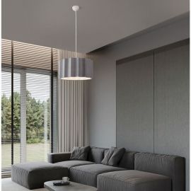 Pendule, Lustre suspendate - Lustra suspendata cu abajur gri Alve