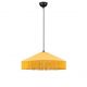Pendule, Lustre suspendate - Lustra cu abajur din catifea si franjuri galben mustar VELVY