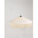 Pendule, Lustre suspendate - Lustra cu abajur din catifea si franjuri bej VELVY