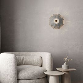 Aplice, corpuri de iluminat pentru pereti - Aplica de perete cu design texturat ELVIO gri 30cm