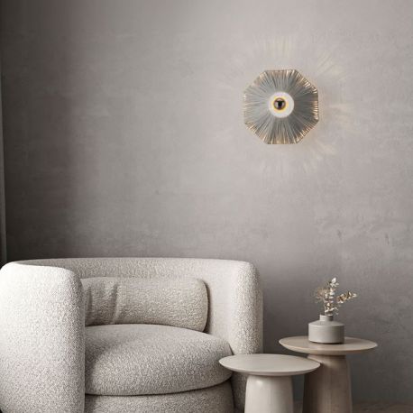 Aplice, corpuri de iluminat pentru pereti - Aplica de perete cu design texturat ELVIO gri 30cm