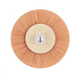 Aplice, corpuri de iluminat pentru pereti - Aplica de perete cu design texturat Nora caramiziu/ natur