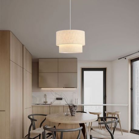 Pendule, Lustre suspendate - Lustra suspendata cu abajur din in KAREN 50cm