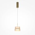 Lustra, Pendul LED cu sticla canelata Scala bronz