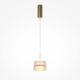 Pendule, Lustre suspendate - Lustra, Pendul LED cu sticla canelata Scala bronz
