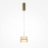 Lustra, Pendul LED cu sticla canelata Scala bronz