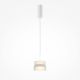 Pendule, Lustre suspendate - Lustra, Pendul LED cu sticla canelata Scala alb