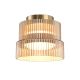 Plafoniere cu spoturi, Spoturi aplicate - Mini Plafoniera LED cu sticla canelata Scala bronz