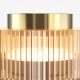 Plafoniere cu spoturi, Spoturi aplicate - Mini Plafoniera LED cu sticla canelata Scala bronz